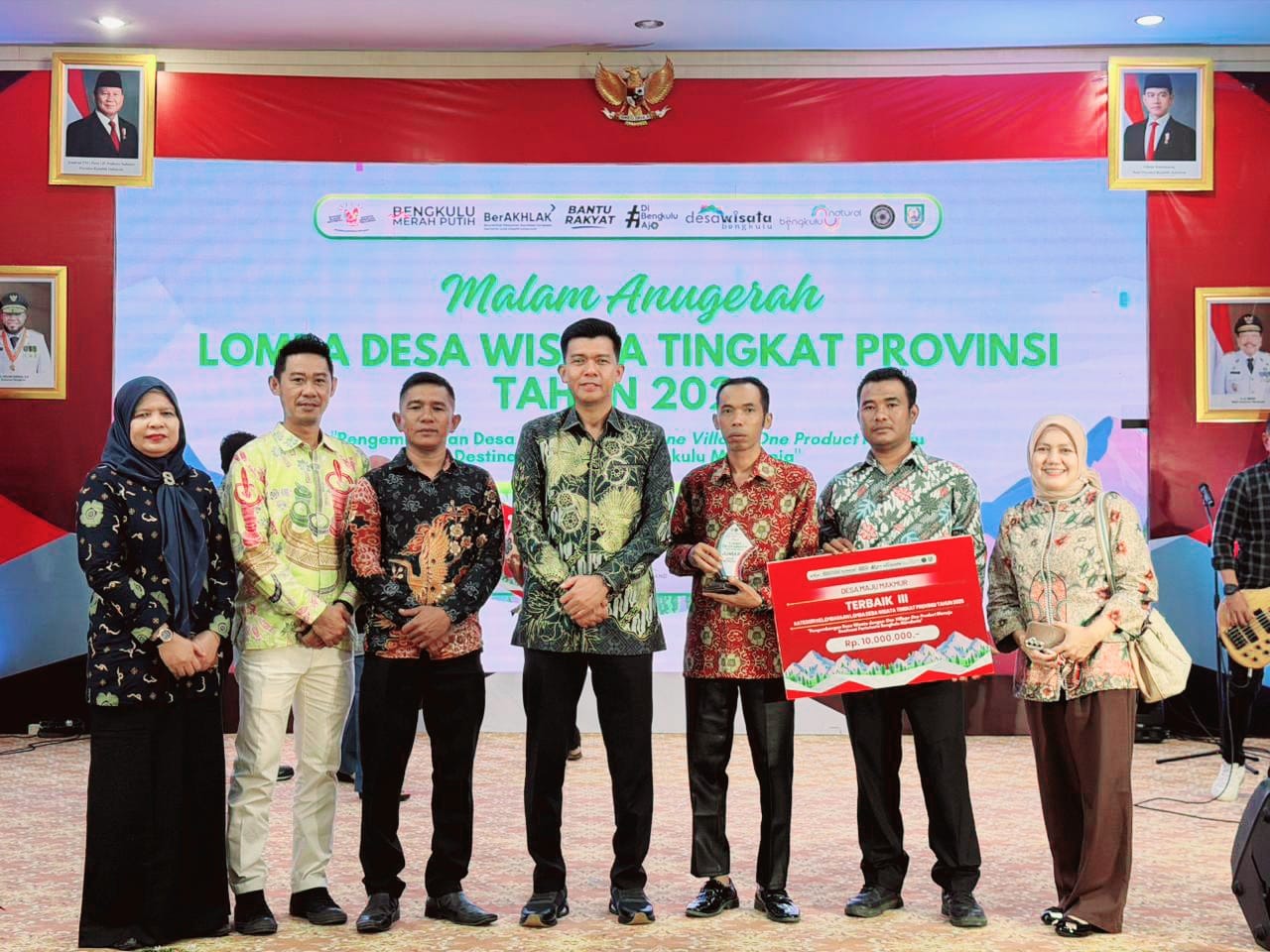 Lomba Desa Wisata Tingkat Provinsi Bengkulu, Desa Maju Makmur Raih Juara 3