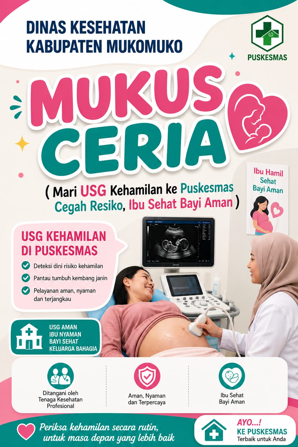 Dinkes Mukomuko Ajak Masyarakat USG Kehamilan Ke Puskesmas 