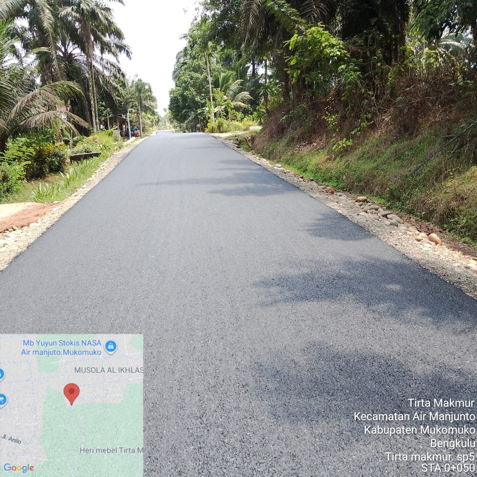 Pembangunan Jalan Hotmik Di Desa Tirta Makmur Selesai, Masyarakat Ucapkan Terima Kasih 